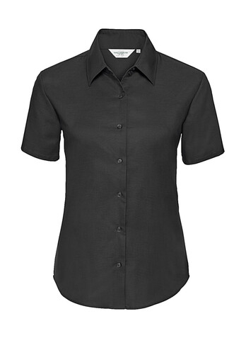 Russell Europe Ladies` Classic Oxford Shirt, Black, XS (34) bedrucken, Art.-Nr. 701001012