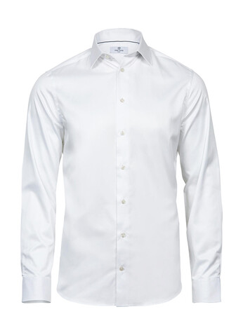 Tee Jays Luxury Shirt Slim Fit, White, L bedrucken, Art.-Nr. 701540005