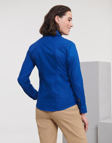 Russell Europe Ladies` Classic Oxford Shirt LS, Bright Royal, M (38) bedrucken, Art.-Nr. 702003064