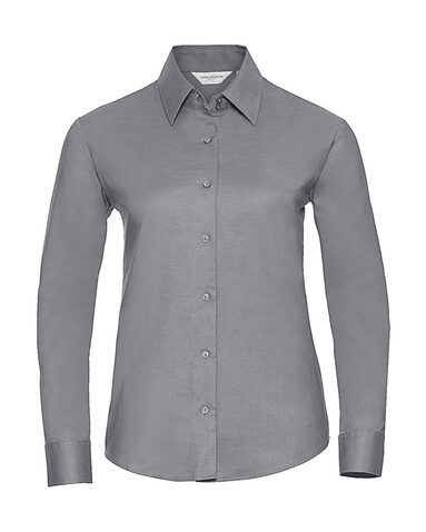 Russell Europe Ladies` Classic Oxford Shirt LS, Silver, 3XL (46) bedrucken, Art.-Nr. 702007148