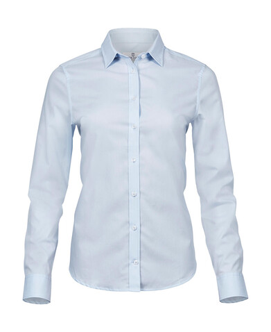 Tee Jays Ladies` Stretch Luxury Shirt, Light Blue, S bedrucken, Art.-Nr. 702543213