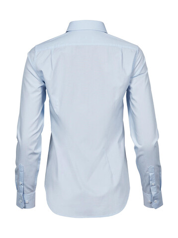 Tee Jays Ladies` Stretch Luxury Shirt, Light Blue, S bedrucken, Art.-Nr. 702543213
