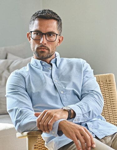 Tee Jays Perfect Oxford Shirt, Black, L bedrucken, Art.-Nr. 703541015