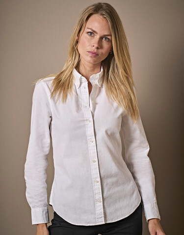 Tee Jays Ladies` Perfect Oxford Shirt, White, XS bedrucken, Art.-Nr. 704540002