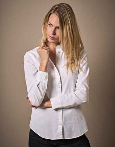 Tee Jays Ladies` Perfect Oxford Shirt, White, XS bedrucken, Art.-Nr. 704540002