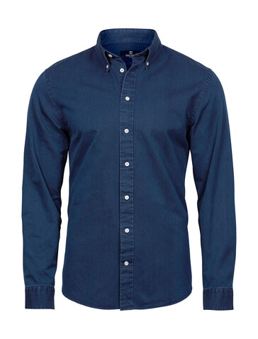 Tee Jays Casual Twill Shirt, Indigo, 2XL bedrucken, Art.-Nr. 705543187
