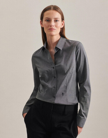 Seidensticker Seidensticker Slim Fit 1/1 Kent Women, Anthracite, 42 bedrucken, Art.-Nr. 706201405