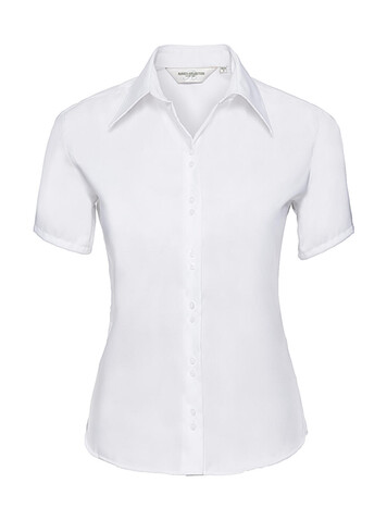 Russell Europe Ladies` Ultimate Non-iron Shirt, White, XS (34) bedrucken, Art.-Nr. 707000002