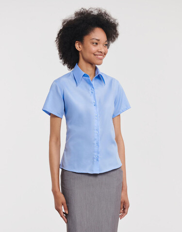 Russell Europe Ladies` Ultimate Non-iron Shirt, White, XL (42) bedrucken, Art.-Nr. 707000006