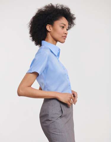Russell Europe Ladies` Ultimate Non-iron Shirt, White, XS (34) bedrucken, Art.-Nr. 707000002
