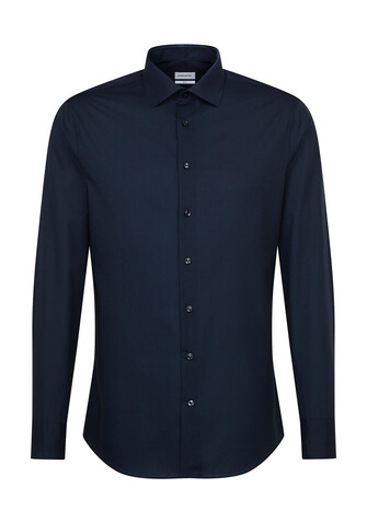 Seidensticker Seidensticker Slim Fit 1/1 Business Kent, Dark Blue, 38 bedrucken, Art.-Nr. 708202082