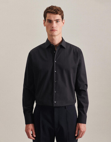 Seidensticker Seidensticker Slim Fit 1/1 Business Kent, Anthracite, 39 bedrucken, Art.-Nr. 708201403