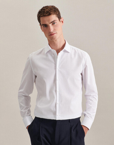Seidensticker Seidensticker Slim Fit 1/1 Business Kent, Anthracite, 39 bedrucken, Art.-Nr. 708201403