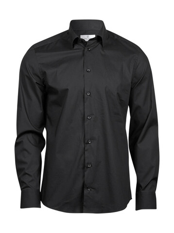 Tee Jays Stretch Luxury Shirt, Black, 2XL bedrucken, Art.-Nr. 709541017