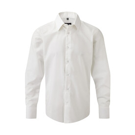 Russell Europe Oxford Shirt LS, White, S bedrucken, Art.-Nr. 710000003 Russell Europe Oxford Shirt LS, White, S bedrucken, Art.-Nr. 710000003