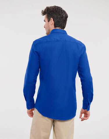 Russell Europe Oxford Shirt LS, Oxford Blue, L bedrucken, Art.-Nr. 710003265