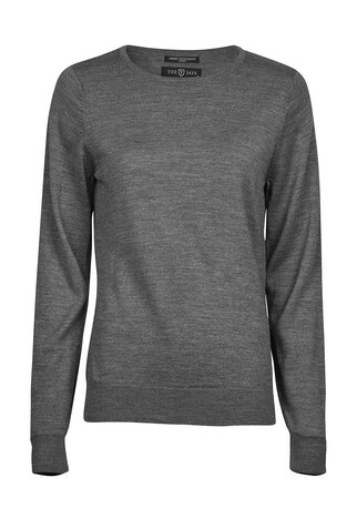 Tee Jays Womens Crew Neck, Grey Melange, 2XL bedrucken, Art.-Nr. 710541347