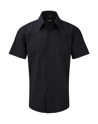 Russell Europe Oxford Shirt, Black, 3XL bedrucken, Art.-Nr. 711001018
