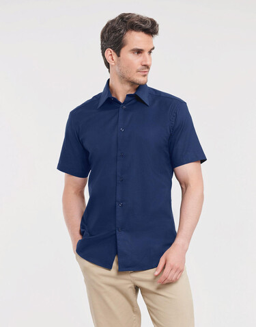 Russell Europe Oxford Shirt, White, S bedrucken, Art.-Nr. 711000003
