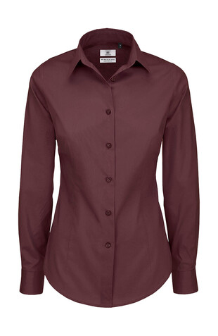 B &amp; C Black Tie LSL/women Poplin Shirt, White, 4XL bedrucken, Art.-Nr. 712420009