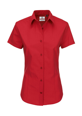 B &amp; C Ladies` Heritage Poplin Shirt - SWP44, Deep Red, S bedrucken, Art.-Nr. 715424063