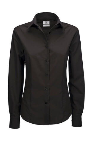B &amp; C Smart LSL/women Poplin Shirt, Black, 3XL bedrucken, Art.-Nr. 716421018