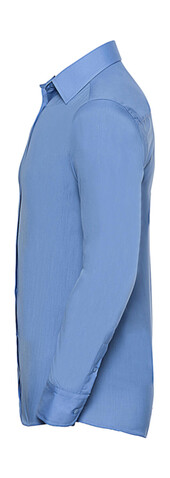 Russell Europe Tailored Poplin Shirt LS, Convoy Grey, L bedrucken, Art.-Nr. 717001275