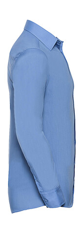 Russell Europe Tailored Poplin Shirt LS, Corporate Blue, 2XL bedrucken, Art.-Nr. 717002337