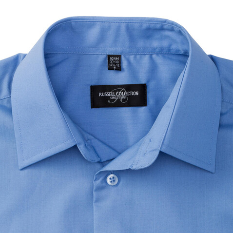 Russell Europe Tailored Poplin Shirt LS, White, 4XL bedrucken, Art.-Nr. 717000009