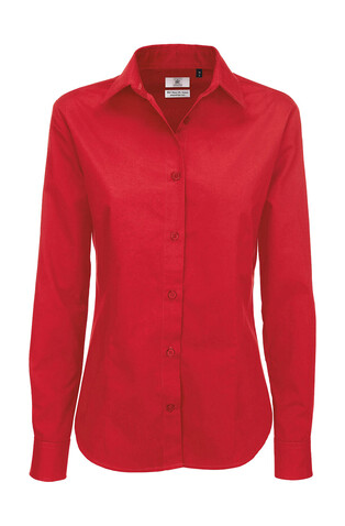 B &amp; C Sharp LSL/women Twill Shirt, Deep Red, 4XL bedrucken, Art.-Nr. 718424069