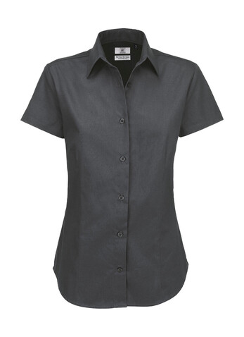 B &amp; C Sharp SSL/women Twill Shirt, Dark Grey, 2XL bedrucken, Art.-Nr. 719421287
