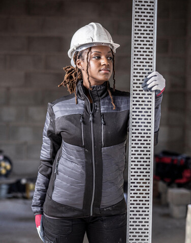 Regatta E-Volve Thermal Hybrid Jacket, Ash/Black, XS bedrucken, Art.-Nr. 721171592