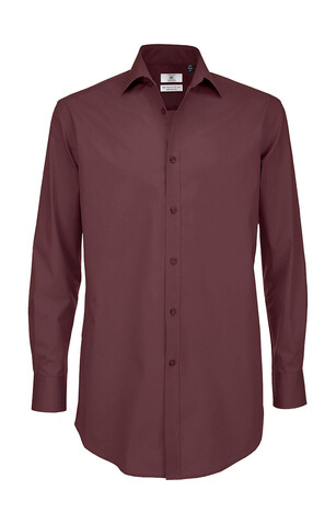 B &amp; C Black Tie LSL/men Shirt, Luxurious Red, M bedrucken, Art.-Nr. 722424324