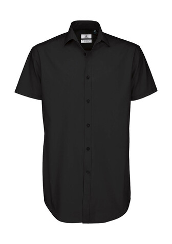 B &amp; C Black Tie SSL/men Poplin Shirt, Black, S bedrucken, Art.-Nr. 723421013