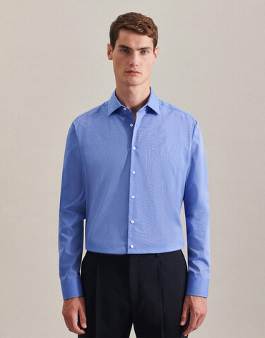 Seidensticker Seidensticker Regular Fit 1/1 Business Kent, Dark Blue, 39 bedrucken, Art.-Nr. 724202081