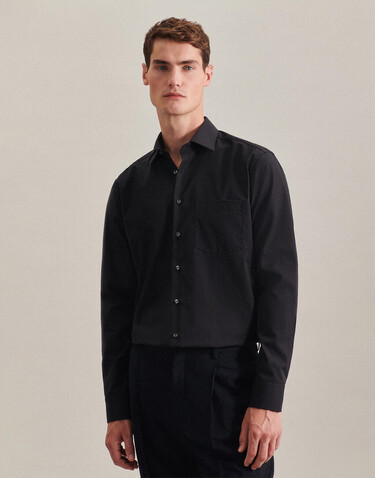 Seidensticker Seidensticker Regular Fit 1/1 Business Kent, Light Blue, 41 bedrucken, Art.-Nr. 724203263