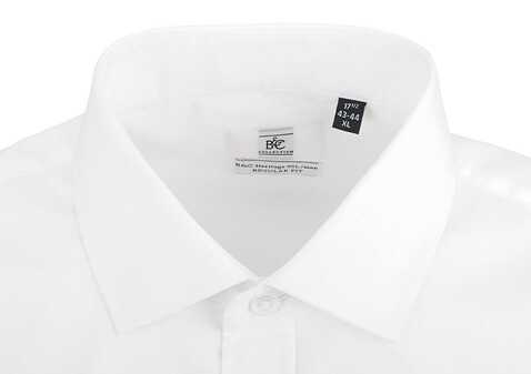 B &amp; C Heritage LSL/men Poplin Shirt, White, S bedrucken, Art.-Nr. 724420003