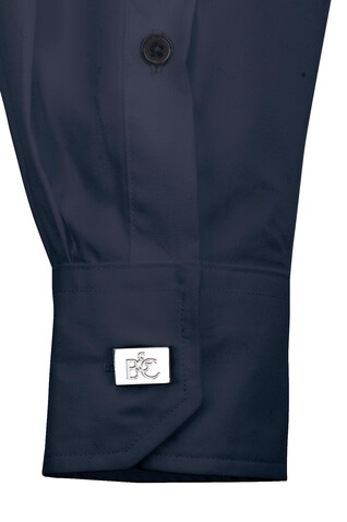 B &amp; C Sharp LSL/men Twill Shirt, Black, S bedrucken, Art.-Nr. 728421013