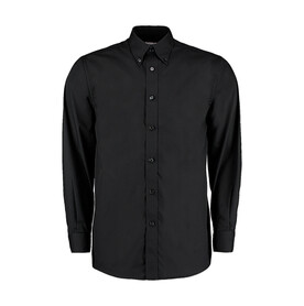 Kustom Kit Tailored Fit Business Shirt, Black, S bedrucken, Art.-Nr. 730111011