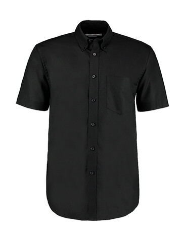 Kustom Kit Classic Fit Workwear Oxford Shirt SSL, Black, S bedrucken, Art.-Nr. 731111011 Kustom Kit Classic Fit Workwear Oxford Shirt SSL, Black, S bedrucken, Art.-Nr. 731111011