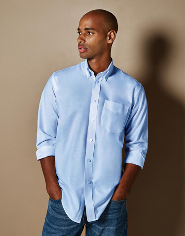 Kustom Kit Classic Fit Workwear Oxford Shirt, Light Blue, M bedrucken, Art.-Nr. 732113213