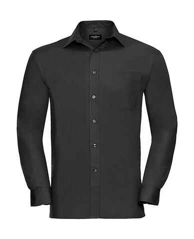 Russell Europe Cotton Poplin Shirt LS, White, S bedrucken, Art.-Nr. 736000001