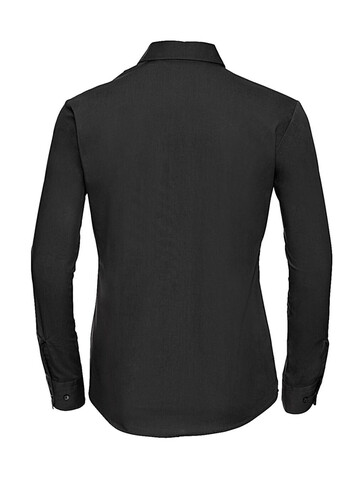 Russell Europe Ladies` Cotton Poplin Shirt LS, Black, XL (42) bedrucken, Art.-Nr. 746001016