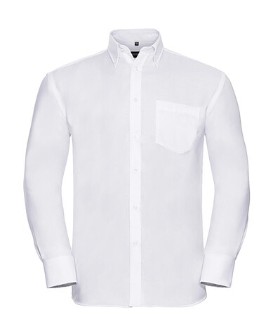 Russell Europe Men`s LS Ultimate Non-iron Shirt, White, S/15&quot; bedrucken, Art.-Nr. 756000001