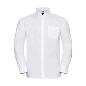 Russell Europe Men`s LS Ultimate Non-iron Shirt, White, S/15&amp;quot; bedrucken, Art.-Nr. 756000001