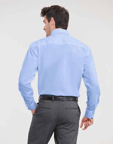 Russell Europe Men`s LS Ultimate Non-iron Shirt, Bright Sky, 3XL/19" bedrucken, Art.-Nr. 756003106