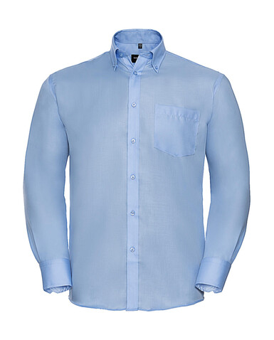 Russell Europe Men`s LS Ultimate Non-iron Shirt, Bright Sky, 3XL/19" bedrucken, Art.-Nr. 756003106