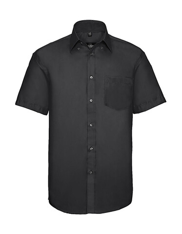 Russell Europe Men`s Ultimate Non-iron Shirt, Black, M/15.5" bedrucken, Art.-Nr. 757001012