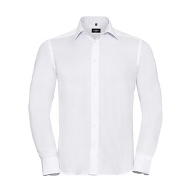 Russell Europe Tailored Ultimate Non-iron Shirt LS, White, S/15&amp;quot; bedrucken, Art.-Nr. 758000001
