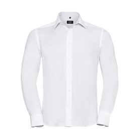 Russell Europe Tailored Ultimate Non-iron Shirt LS, White, S/15" bedrucken, Art.-Nr. 758000001 Russell Europe Tailored Ultimate Non-iron Shirt LS, White, S/15" bedrucken, Art.-Nr. 758000001